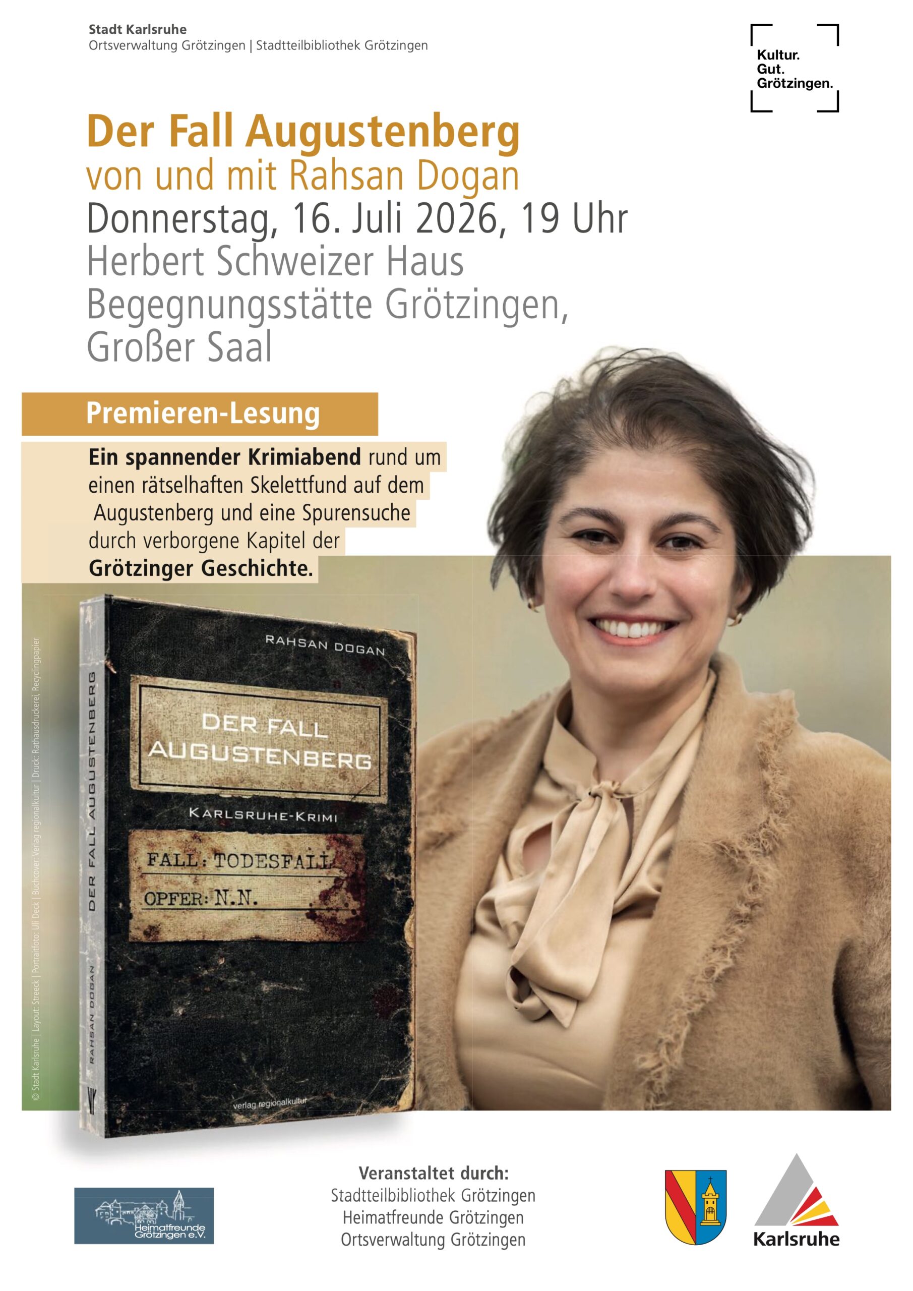 Plakat_Lesung_Dogan Plakat Lesung "Der Fall Augustenberg" von Rahsan Dogan